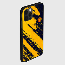 Чехол для iPhone 12 Pro ФК Манчестер Юнайтед эмблема, цвет: 3D-черный — фото 2