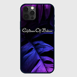 Чехол для iPhone 12 Pro Children of Bodom neon monstera, цвет: 3D-черный