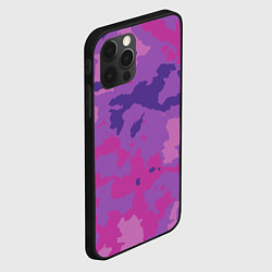Чехол для iPhone 12 Pro Фиолетовый камуфляж, цвет: 3D-черный — фото 2