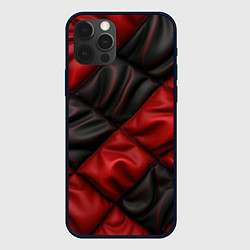 Чехол для iPhone 12 Pro Red black luxury, цвет: 3D-черный