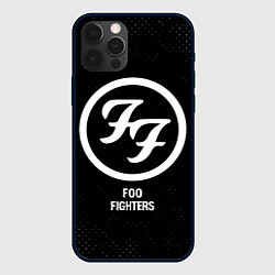 Чехол для iPhone 12 Pro Foo Fighters glitch на темном фоне, цвет: 3D-черный
