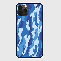 Чехол для iPhone 12 Pro Blue military, цвет: 3D-черный