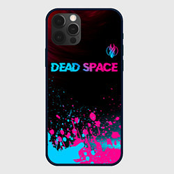 Чехол для iPhone 12 Pro Dead Space - neon gradient: символ сверху, цвет: 3D-черный
