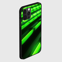 Чехол для iPhone 12 Pro Green neon abstract, цвет: 3D-черный — фото 2
