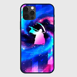 Чехол для iPhone 12 Pro Children of Bodom неоновый космос, цвет: 3D-черный
