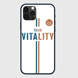 Чехол для iPhone 12 Pro Форма Team Vitality white, цвет: 3D-черный