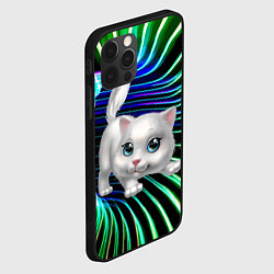 Чехол для iPhone 12 Pro Милая кошечка в космическом портале, цвет: 3D-черный — фото 2