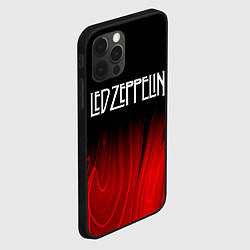 Чехол для iPhone 12 Pro Led Zeppelin red plasma, цвет: 3D-черный — фото 2