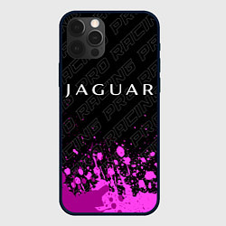 Чехол для iPhone 12 Pro Jaguar pro racing: символ сверху, цвет: 3D-черный