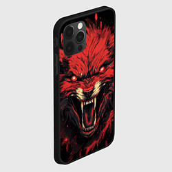 Чехол для iPhone 12 Pro Red wolf, цвет: 3D-черный — фото 2