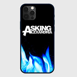 Чехол для iPhone 12 Pro Asking Alexandria blue fire, цвет: 3D-черный