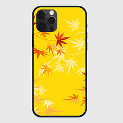 Чехол для iPhone 12 Pro Листья японского клена, цвет: 3D-черный