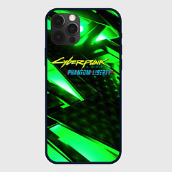 Чехол для iPhone 12 Pro Cyberpunk 2077 phantom liberty neon green, цвет: 3D-черный