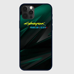 Чехол для iPhone 12 Pro Cyberpunk 2077 phantom liberty dark logo, цвет: 3D-черный