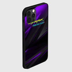 Чехол для iPhone 12 Pro Cyberpunk 2077 phantom liberty dark logo, цвет: 3D-черный — фото 2