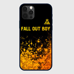 Чехол iPhone 12 Pro Fall Out Boy - gold gradient: символ сверху