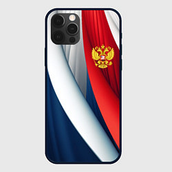 Чехол для iPhone 12 Pro Герб России абстракция, цвет: 3D-черный