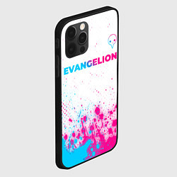 Чехол для iPhone 12 Pro Evangelion neon gradient style: символ сверху, цвет: 3D-черный — фото 2