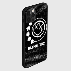 Чехол для iPhone 12 Pro Blink 182 с потертостями на темном фоне, цвет: 3D-черный — фото 2