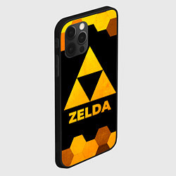 Чехол для iPhone 12 Pro Zelda - gold gradient, цвет: 3D-черный — фото 2
