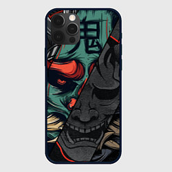 Чехол для iPhone 12 Pro Демон самурай - Они, цвет: 3D-черный