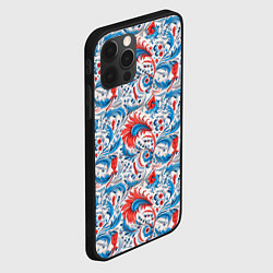 Чехол для iPhone 12 Pro Русские узоры, цвет: 3D-черный — фото 2