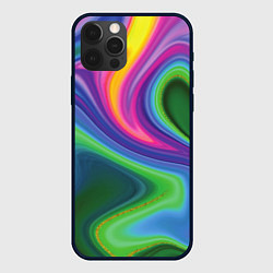 Чехол для iPhone 12 Pro Color abstraction, цвет: 3D-черный