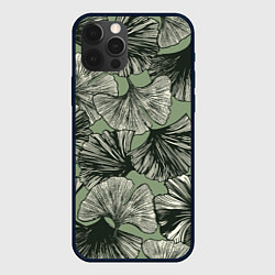 Чехол для iPhone 12 Pro Big leaves, цвет: 3D-черный