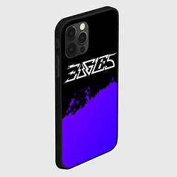 Чехол для iPhone 12 Pro Eagles purple grunge, цвет: 3D-черный — фото 2