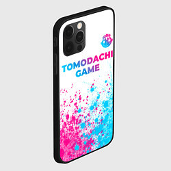 Чехол для iPhone 12 Pro Tomodachi Game neon gradient style: символ сверху, цвет: 3D-черный — фото 2