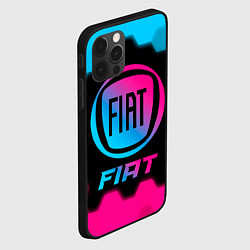 Чехол для iPhone 12 Pro Fiat - neon gradient, цвет: 3D-черный — фото 2