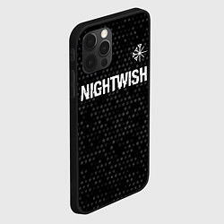 Чехол для iPhone 12 Pro Nightwish glitch на темном фоне: символ сверху, цвет: 3D-черный — фото 2