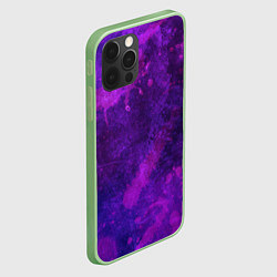 Чехол для iPhone 12 Pro Текстура - Purple explosion, цвет: 3D-салатовый — фото 2