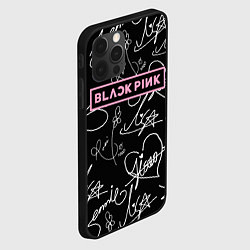 Чехол для iPhone 12 Pro Blackpink - автографы, цвет: 3D-черный — фото 2