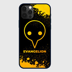 Чехол для iPhone 12 Pro Evangelion - gold gradient, цвет: 3D-черный