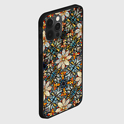 Чехол для iPhone 12 Pro Витражная мозайка, цвет: 3D-черный — фото 2