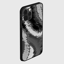 Чехол для iPhone 12 Pro Абстрактный узор в серых тонах, цвет: 3D-черный — фото 2