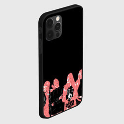 Чехол для iPhone 12 Pro Black pink на черном, цвет: 3D-черный — фото 2