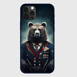Чехол для iPhone 12 Pro Русский медведь от нейросети, цвет: 3D-черный