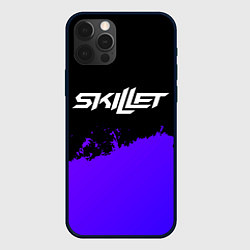 Чехол для iPhone 12 Pro Skillet purple grunge, цвет: 3D-черный