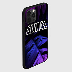 Чехол для iPhone 12 Pro Sum41 neon monstera, цвет: 3D-черный — фото 2