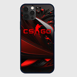 Чехол для iPhone 12 Pro CS GO red and black, цвет: 3D-черный