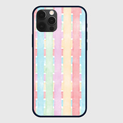 Чехол для iPhone 12 Pro Color lines, цвет: 3D-черный