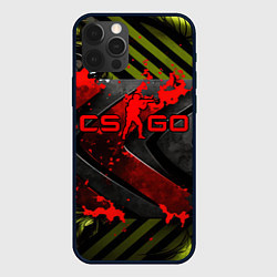 Чехол для iPhone 12 Pro CS GO red logo, цвет: 3D-черный