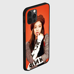 Чехол для iPhone 12 Pro Blackpink Jennie in beret, цвет: 3D-черный — фото 2