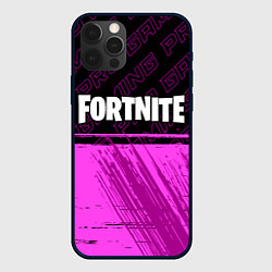 Чехол для iPhone 12 Pro Fortnite pro gaming: символ сверху, цвет: 3D-черный