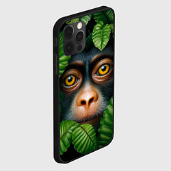 Чехол для iPhone 12 Pro Черная обезьянка, цвет: 3D-черный — фото 2