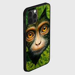 Чехол для iPhone 12 Pro Обезьянка в джунгли, цвет: 3D-черный — фото 2