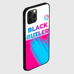 Чехол для iPhone 12 Pro Black Butler neon gradient style: символ сверху, цвет: 3D-черный — фото 2