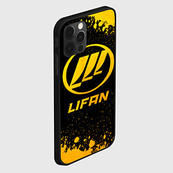 Чехол для iPhone 12 Pro Lifan - gold gradient, цвет: 3D-черный — фото 2